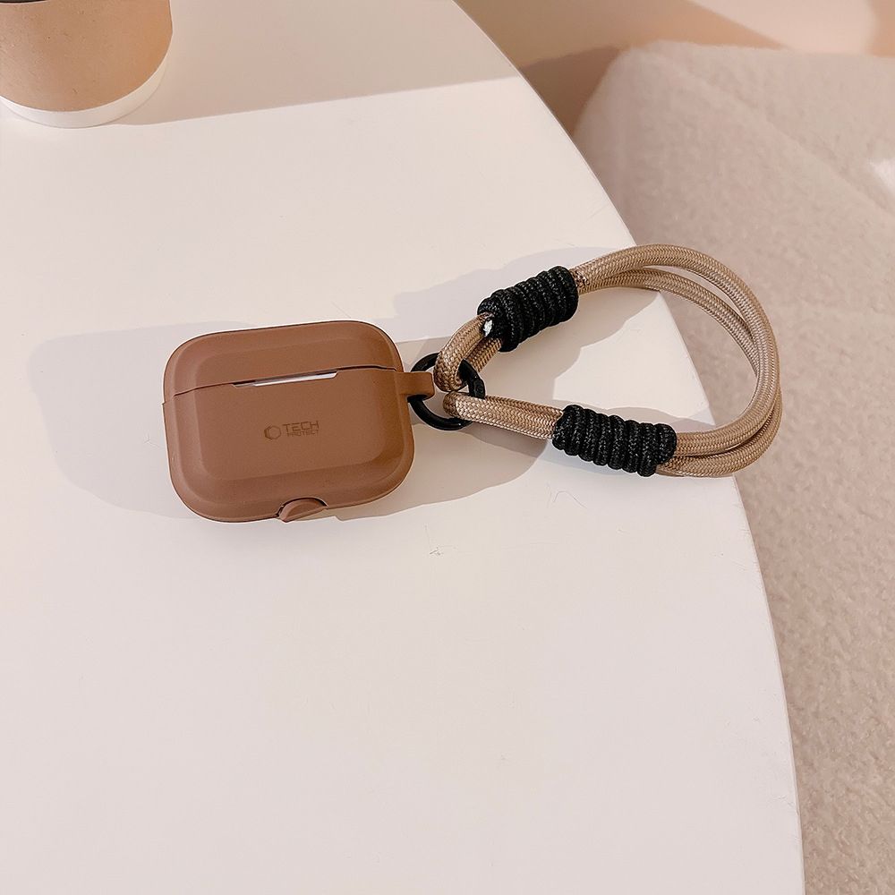COQUE TECH-PROTECT EN SILICONE POUR APPLE AIRPODS PRO 1 / 2 MARRON CHOCOLAT