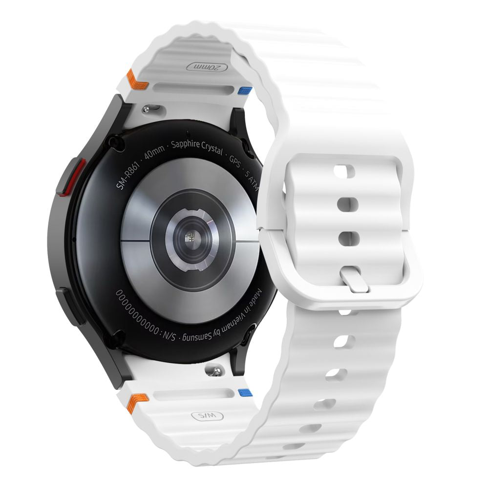 TECH-PROTECT SILICONE SPORT SAMSUNG GALAXY WATCH 4 / 5 / 5 PRO / 6 / 7 / FE BLANC