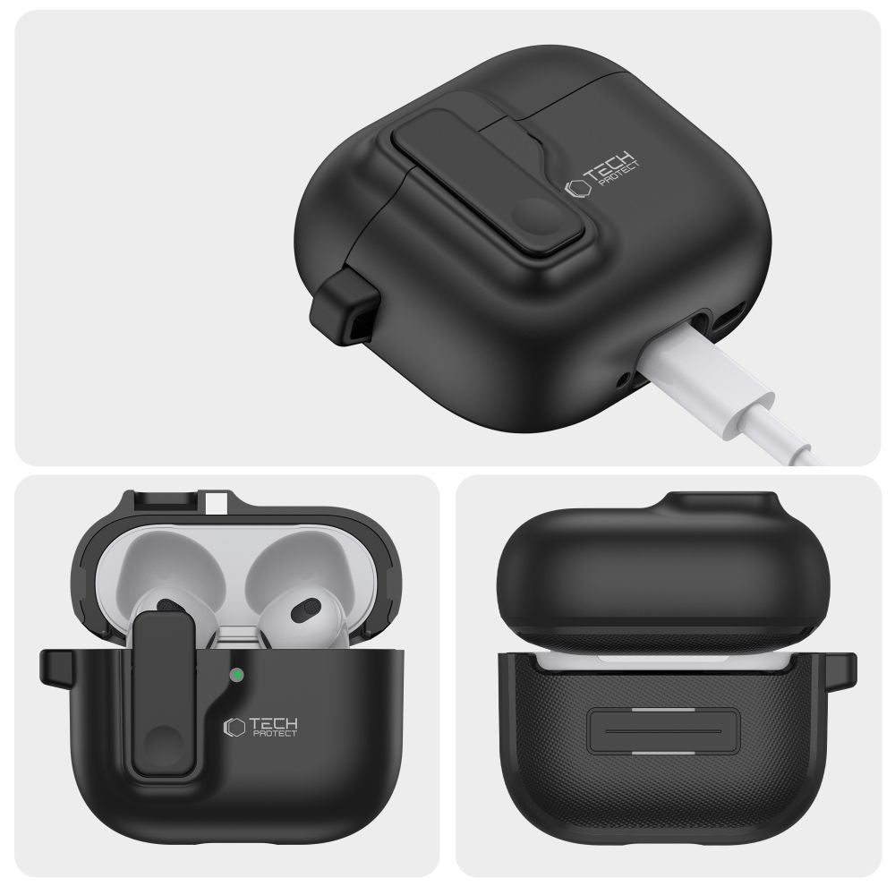 COQUE TECH-PROTECT SLIM HOOK APPLE AIRPODS 4 NOIRE