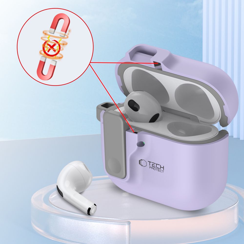 COQUE TECH-PROTECT SLIM HOOK APPLE AIRPODS 4 LAVANDE