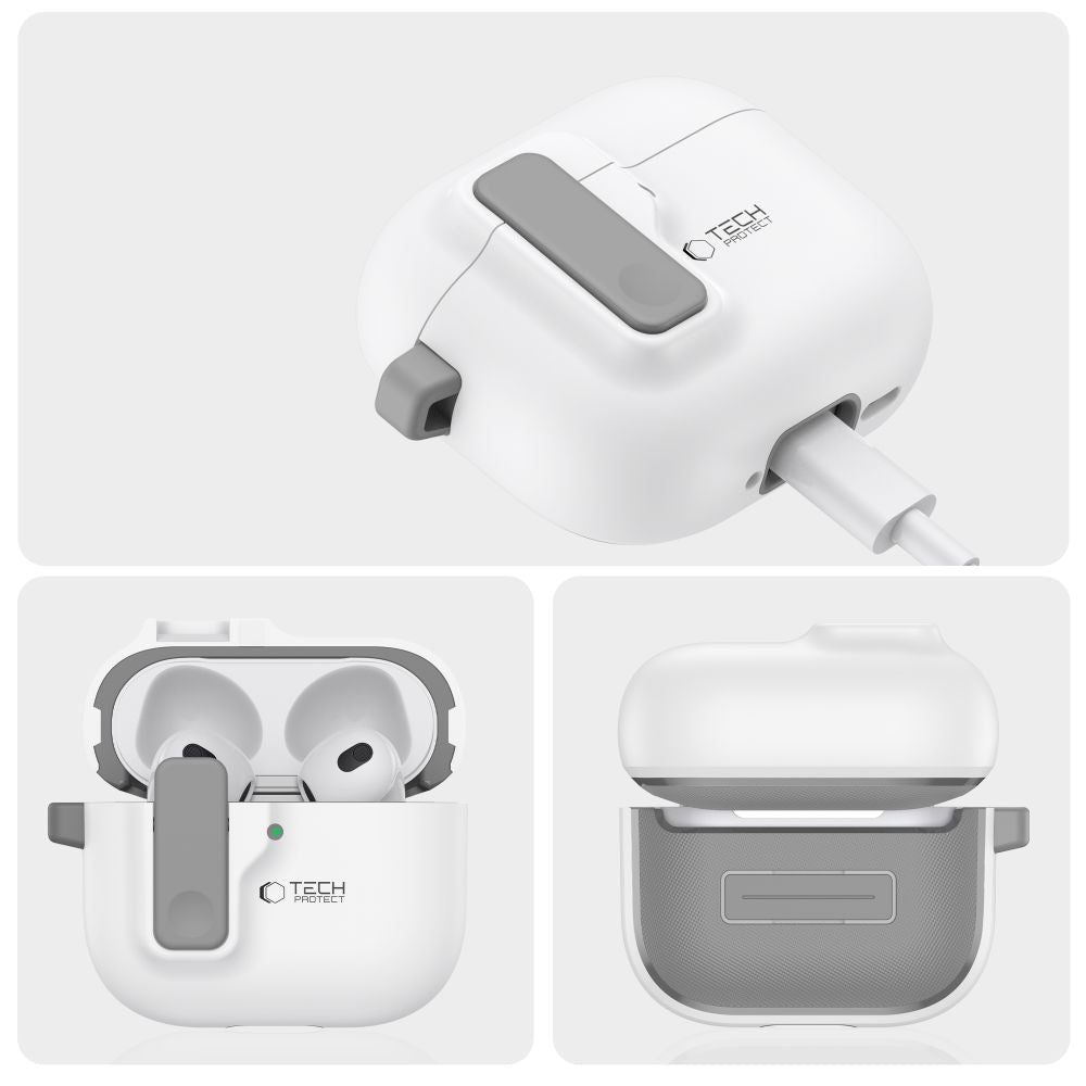 COQUE TECH-PROTECT SLIM HOOK APPLE AIRPODS 4 BLANCHE