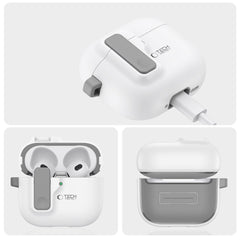 COQUE TECH-PROTECT SLIM HOOK APPLE AIRPODS 4 BLANCHE