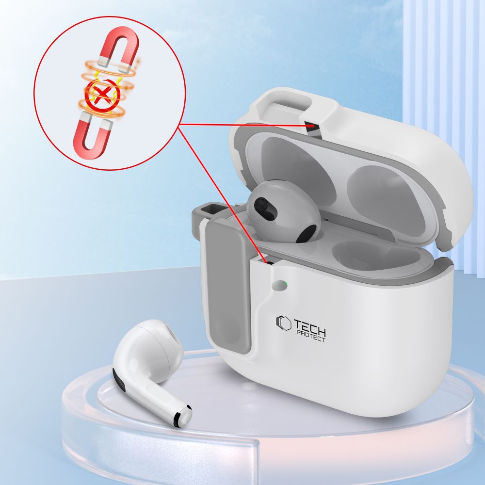 COQUE TECH-PROTECT SLIM HOOK APPLE AIRPODS 4 BLANCHE