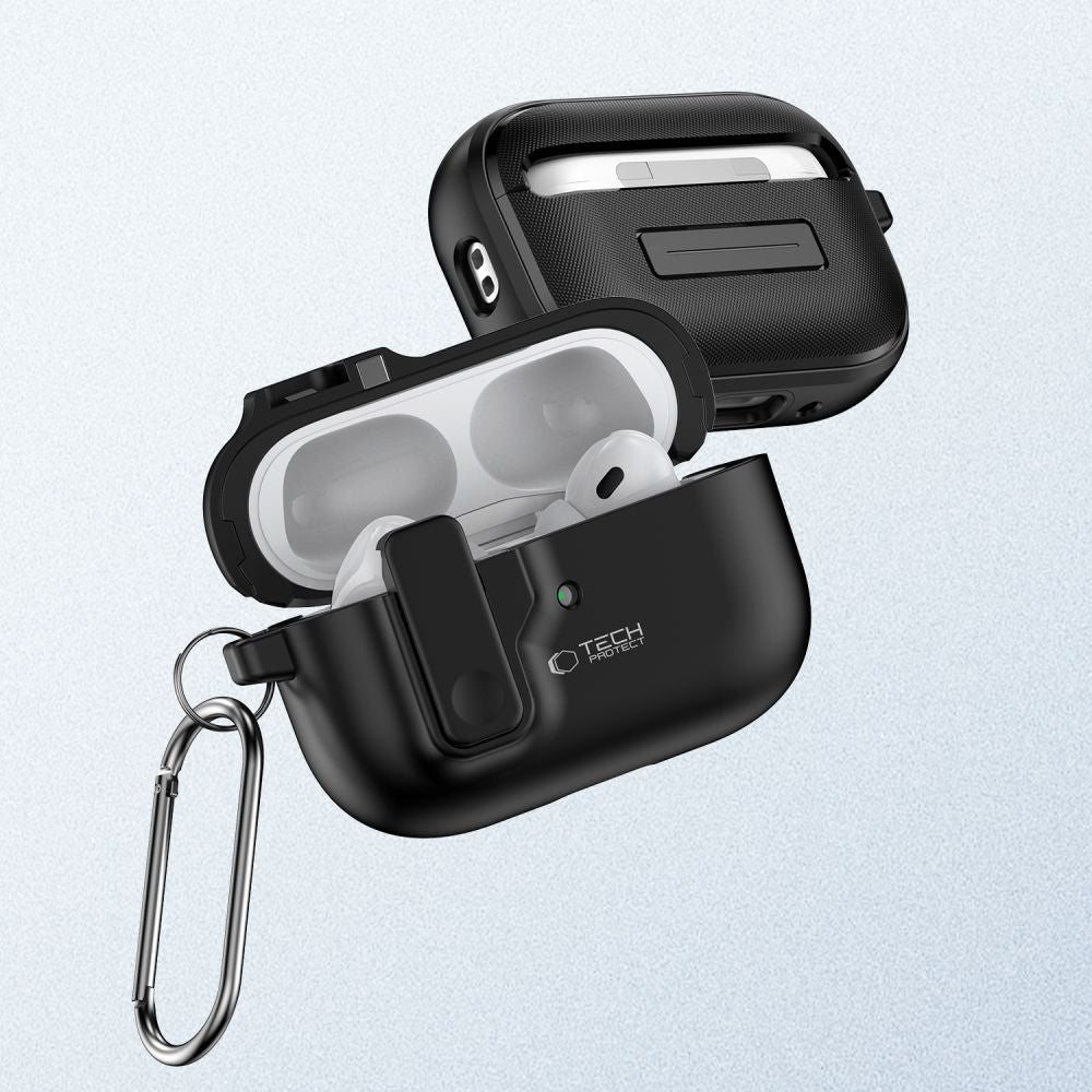 COQUE TECH-PROTECT SLIM HOOK APPLE AIRPODS PRO 1 / 2 NOIRE