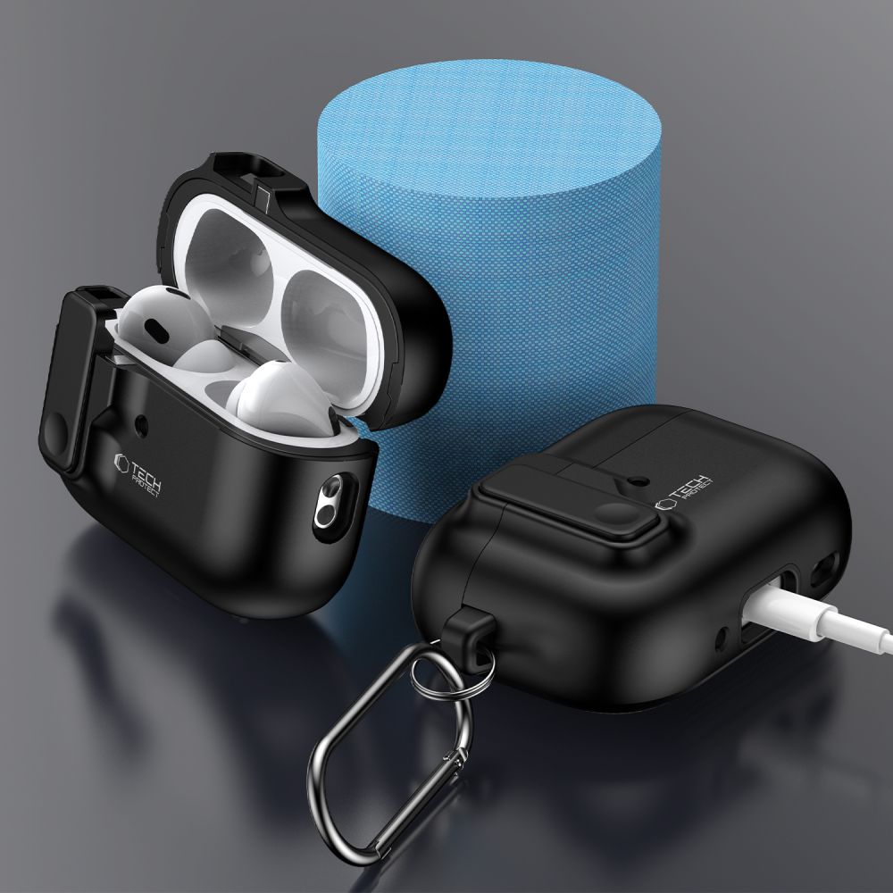 COQUE TECH-PROTECT SLIM HOOK APPLE AIRPODS PRO 1 / 2 NOIRE