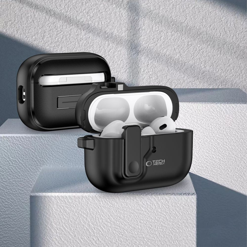 COQUE TECH-PROTECT SLIM HOOK APPLE AIRPODS PRO 1 / 2 NOIRE