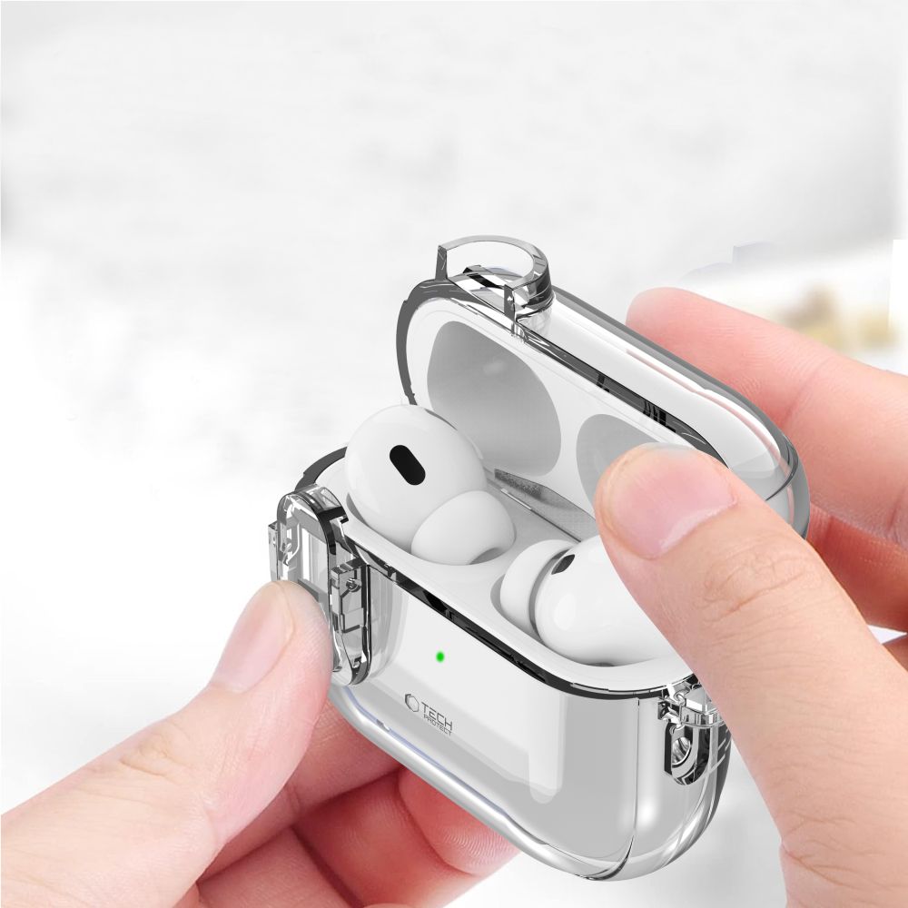 TECH-PROTECT SLIM HOOK APPLE AIRPODS PRO 1 / 2 TRANSPARENT
