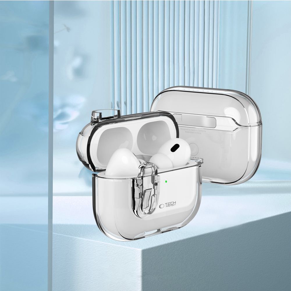 TECH-PROTECT SLIM HOOK APPLE AIRPODS PRO 1 / 2 TRANSPARENT