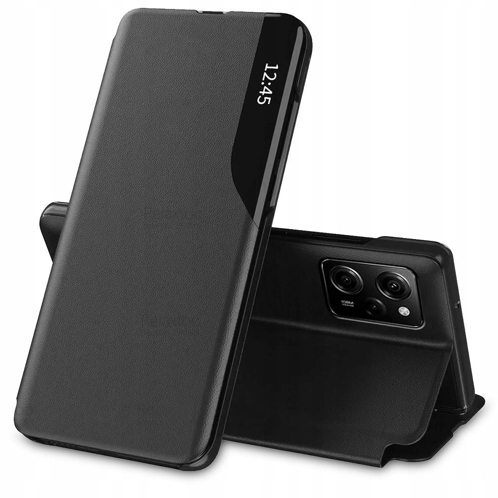 COUVERTURE DE LIVRE POUR XIAOMI REDMI NOTE 12 PRO / POCO X5 PRO 5G HEYCASE SMART VIEW NOIRE