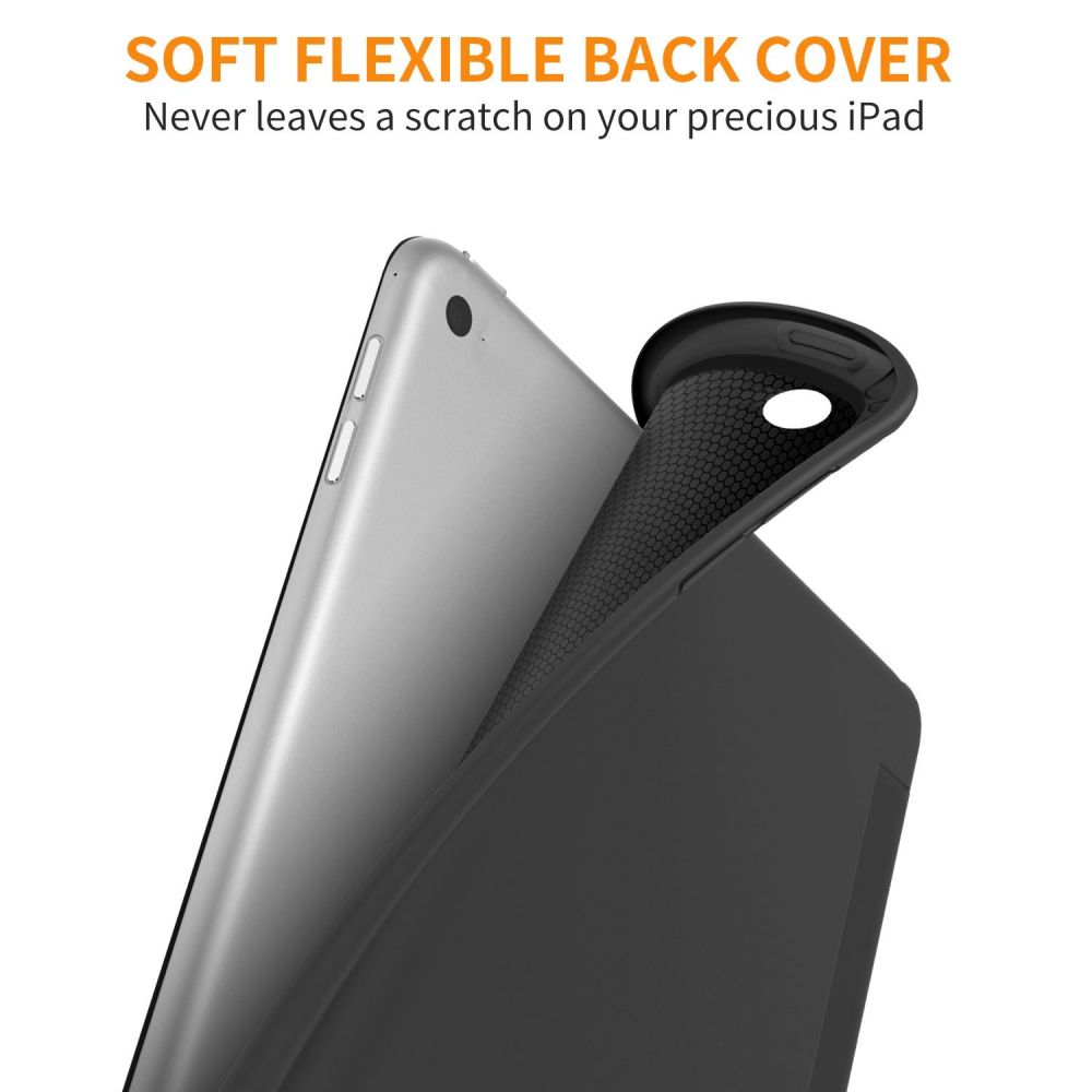 COUVERTURE / ÉTUI POUR IPAD 9.7 5 / 6 / 2017-2018 TECH-PROTECT SMARTCASE NOIR