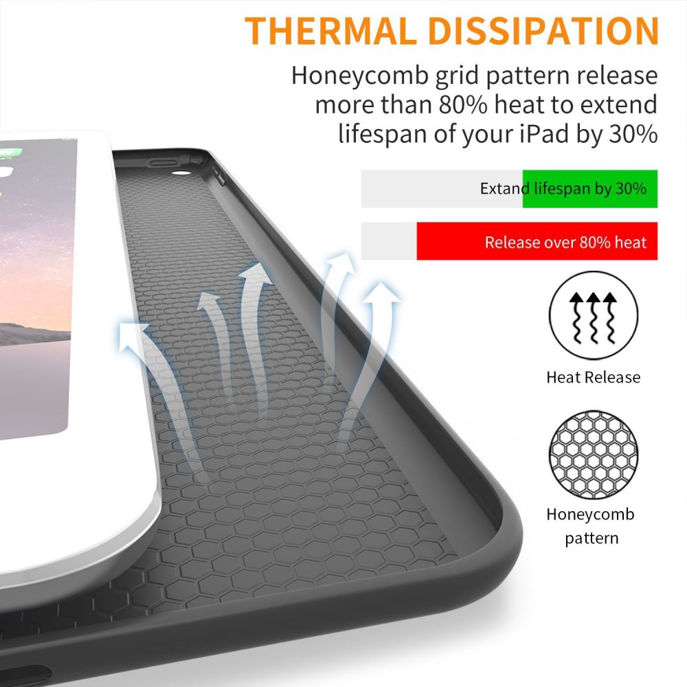 COUVERTURE / ÉTUI POUR IPAD 9.7 5 / 6 / 2017-2018 TECH-PROTECT SMARTCASE NOIR