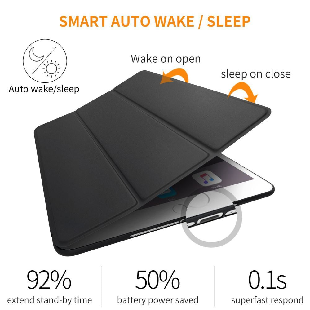 COUVERTURE / ÉTUI POUR IPAD 9.7 5 / 6 / 2017-2018 TECH-PROTECT SMARTCASE NOIR