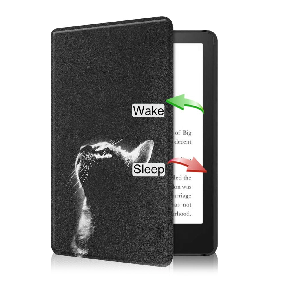 TECH-PROTECT SMARTCASE KINDLE 11 / 12 2022 / 2024 CHAT NOIR