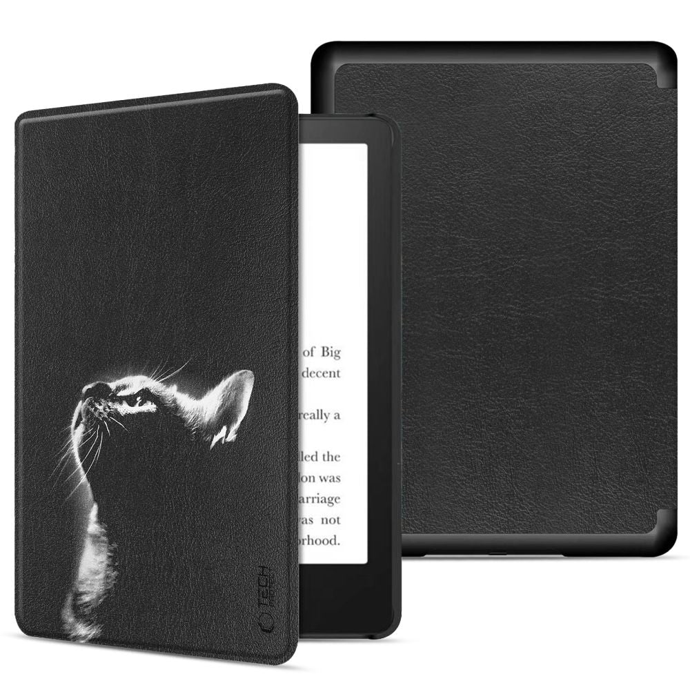COUVERTURE TECH-PROTECT SMARTCASE KINDLE PAPERWHITE VI / 6 / COLORSOFT / ÉDITION SIGNATURE CHAT NOIR