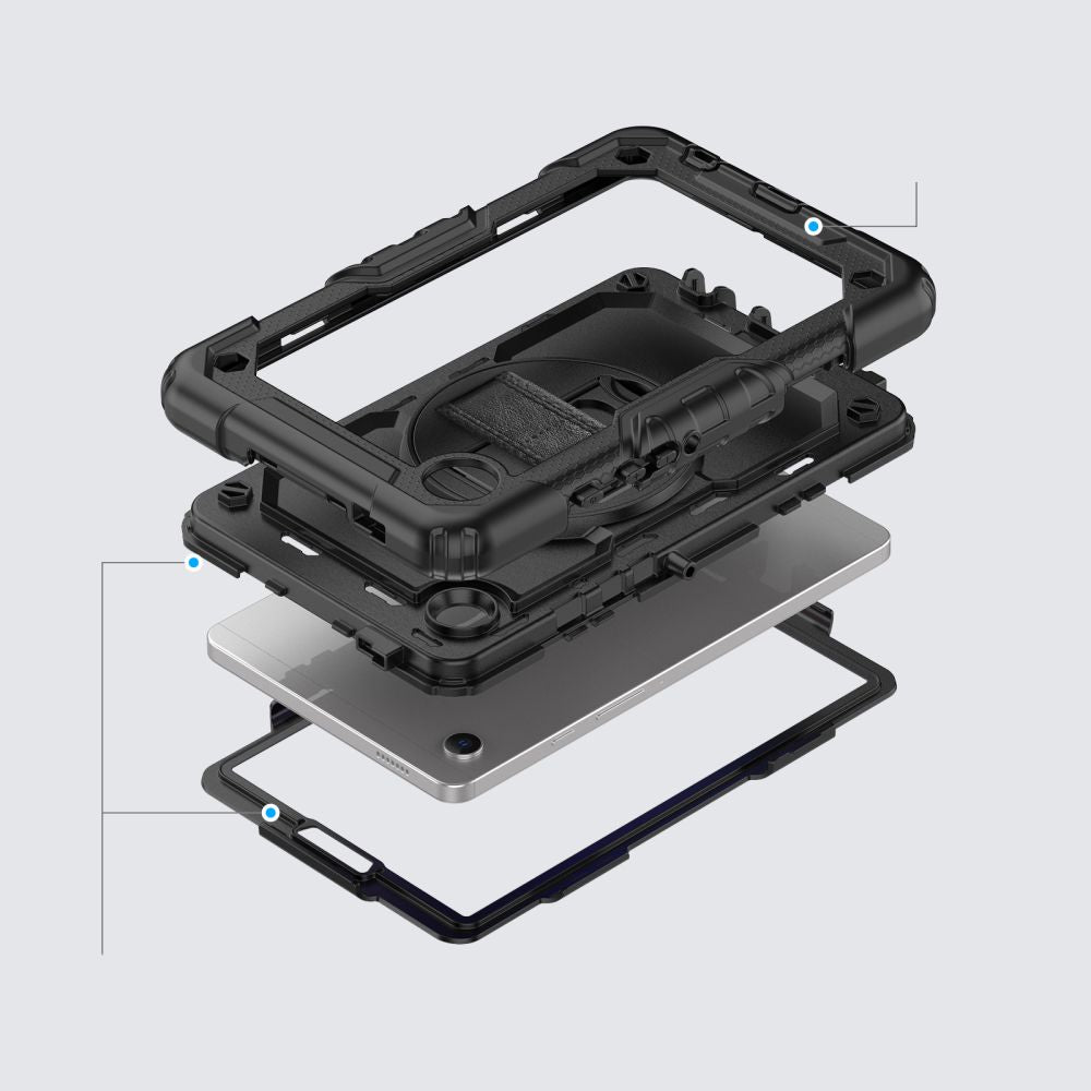 COUVERTURE / ÉTUI POUR SAMSUNG GALAXY TAB A9 8.7 X110 / X115 TECH-PROTECT SOLID360 NOIR
