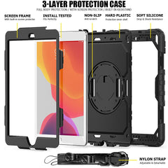 COUVERTURE / ÉTUI POUR IPAD 10.2 7 / 8 / 9 / 2019-2021 TECH-PROTECT SOLID360 NOIR