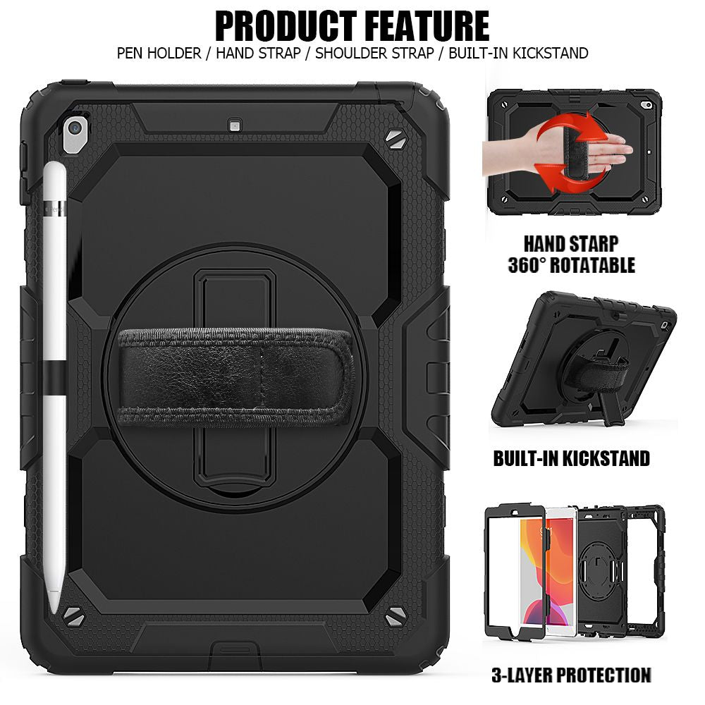 COUVERTURE / ÉTUI POUR IPAD 10.2 7 / 8 / 9 / 2019-2021 TECH-PROTECT SOLID360 NOIR