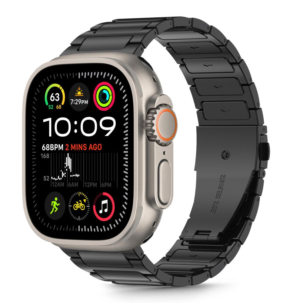 TECH-PROTECT INOX CLASSIC APPLE WATCH 6 / 7 / 8 / 9 / 10 / SE / ULTRA 1 / 2 (44 / 45 / 46 / 49 MM) NOIR