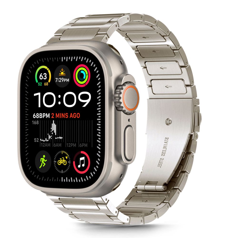 TECH-PROTECT INOX CLASSIC APPLE WATCH 6 / 7 / 8 / 9 / 10 / SE / ULTRA 1 / 2 (44 / 45 / 46 / 49 MM) TITANE