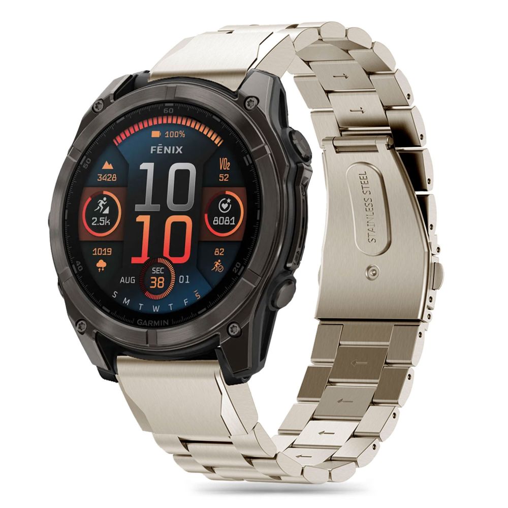 BRACELET TECH-PROTECT EN ACIER GARMIN FENIX 5 / 6 / 6 PRO / 7 / 8 (47 MM) / E TITANE