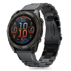 BRACELET TECH-PROTECT EN ACIER GARMIN FENIX 5X / 5X PLUS / 6X / 6X PRO / 7X / 8 (51 MM) NOIR