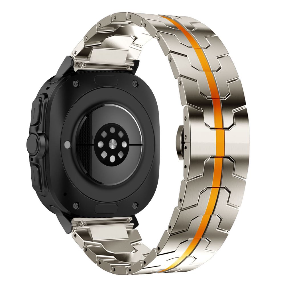 BRACELET TECH-PROTECT STAINLESS LINE SAMSUNG GALAXY WATCH ULTRA (47MM) TITANE/ORANGE