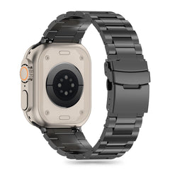 BRACELET TECH-PROTECT EN ACIER INOXYDABLE POUR APPLE WATCH 4 / 5 / 6 / 7 / 8 / 9 / SE / ULTRA 1 / 2 (42 / 44 / 45 / 49 MM) NOIR