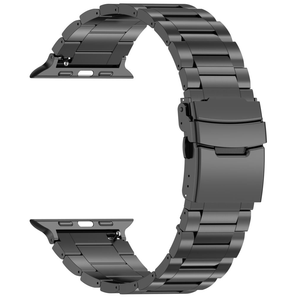 BRACELET TECH-PROTECT EN ACIER INOXYDABLE POUR APPLE WATCH 4 / 5 / 6 / 7 / 8 / 9 / SE / ULTRA 1 / 2 (42 / 44 / 45 / 49 MM) NOIR