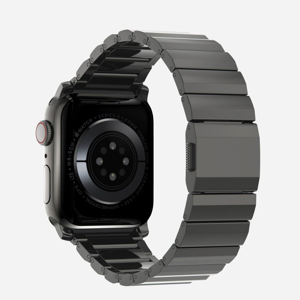BRACELET TECH-PROTECT STEELBAND APPLE WATCH 6 / 7 / 8 / 9 / 10 / SE / ULTRA 1 / 2 (44 / 45 / 46 / 49 MM) NOIR