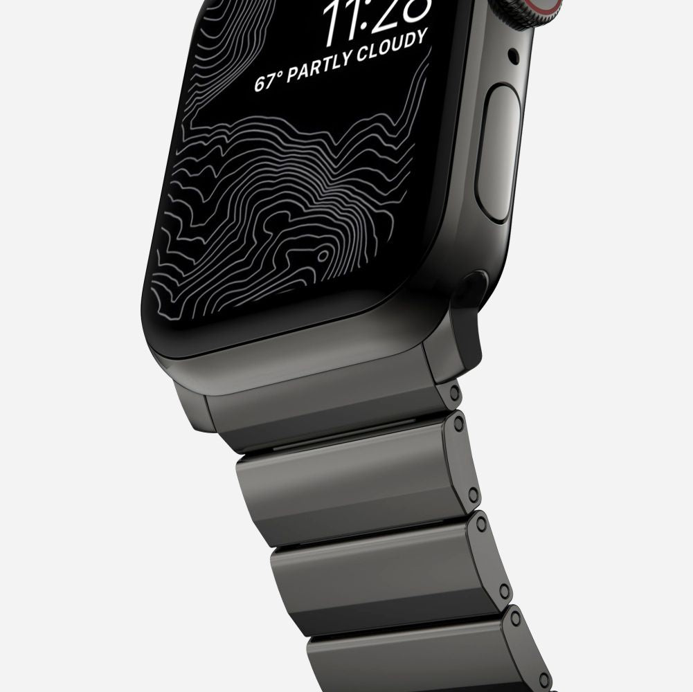 BRACELET TECH-PROTECT STEELBAND APPLE WATCH 6 / 7 / 8 / 9 / 10 / SE / ULTRA 1 / 2 (44 / 45 / 46 / 49 MM) NOIR