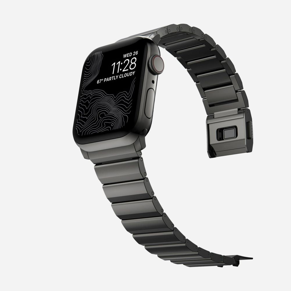 BRACELET TECH-PROTECT STEELBAND APPLE WATCH 6 / 7 / 8 / 9 / 10 / SE / ULTRA 1 / 2 (44 / 45 / 46 / 49 MM) NOIR