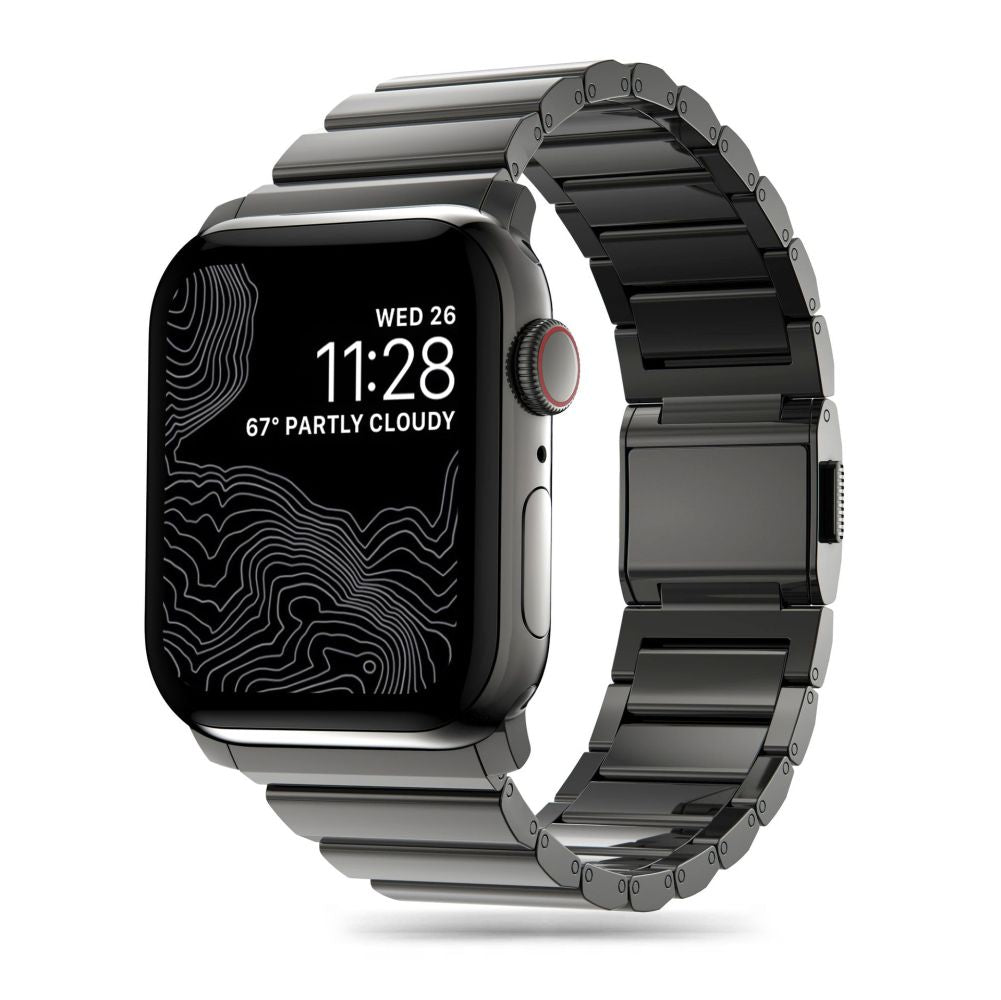 BRACELET TECH-PROTECT STEELBAND APPLE WATCH 6 / 7 / 8 / 9 / 10 / SE / ULTRA 1 / 2 (44 / 45 / 46 / 49 MM) NOIR
