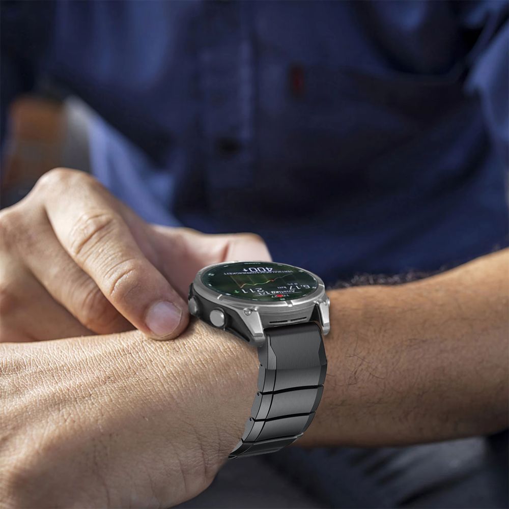 BRACELET TECH-PROTECT STEELBAND GARMIN FENIX 5 / 6 / 6 PRO / 7 / 8 (47 MM) / E NOIR