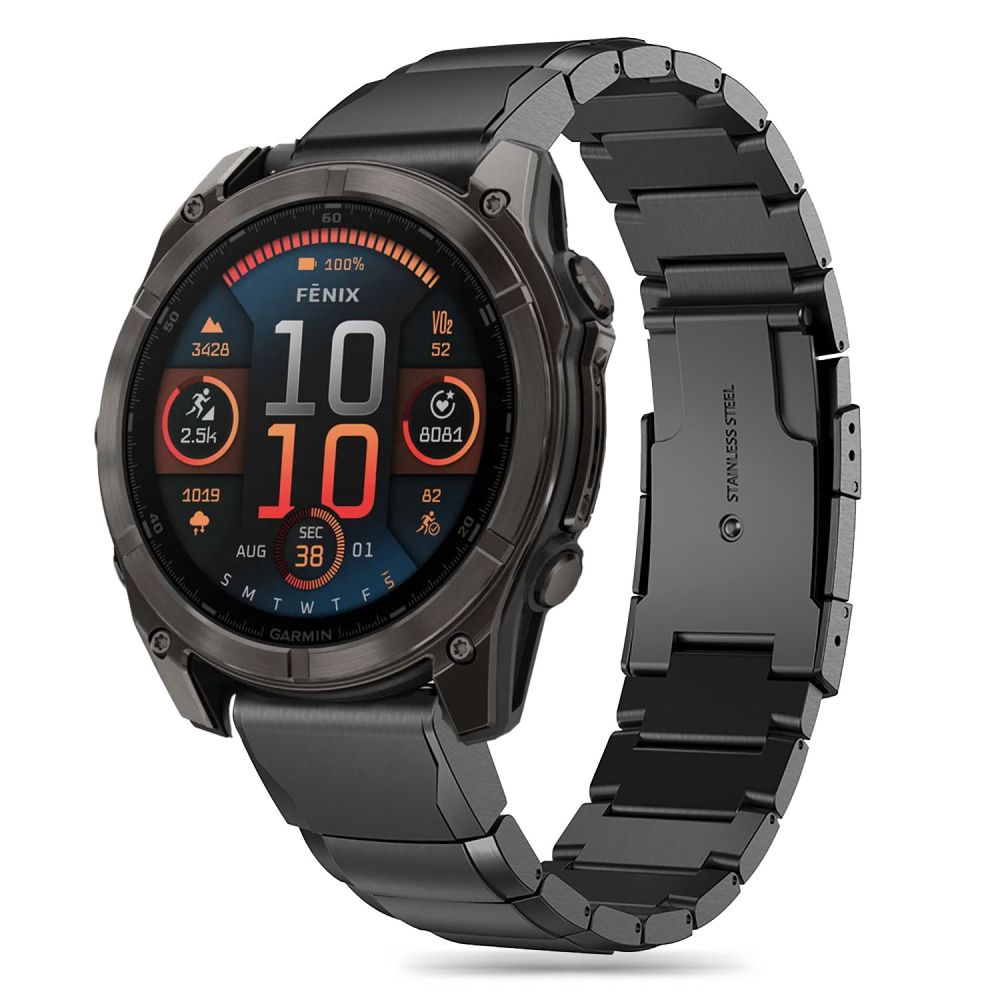 BRACELET TECH-PROTECT STEELBAND GARMIN FENIX 5 / 6 / 6 PRO / 7 / 8 (47 MM) / E NOIR