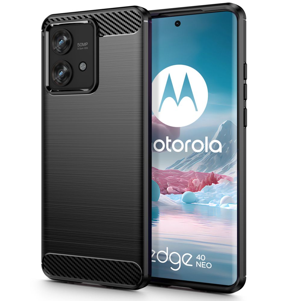 COQUE TECH-PROTECT TPUCARBON MOTOROLA EDGE 40 NEO NOIR