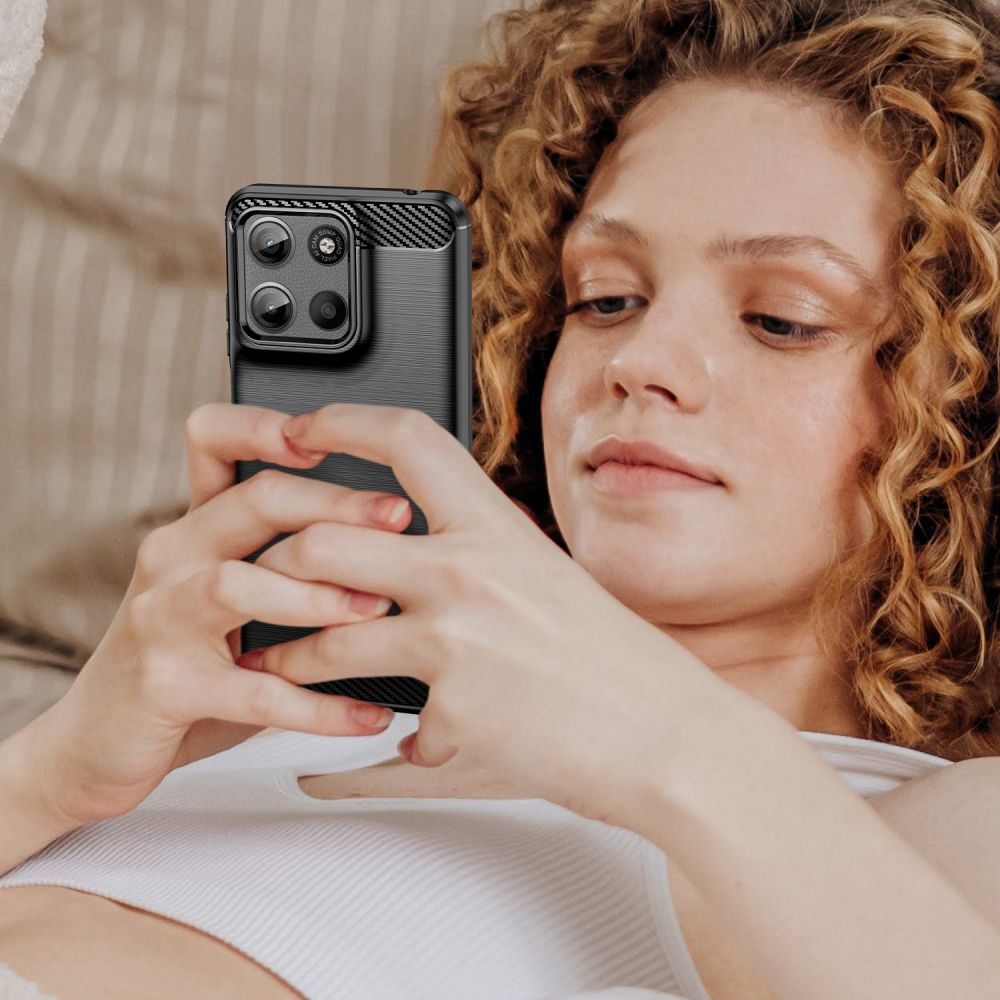 COQUE TECH-PROTECT TPUCARBON MOTOROLA MOTO G15 / G15 POWER NOIRE