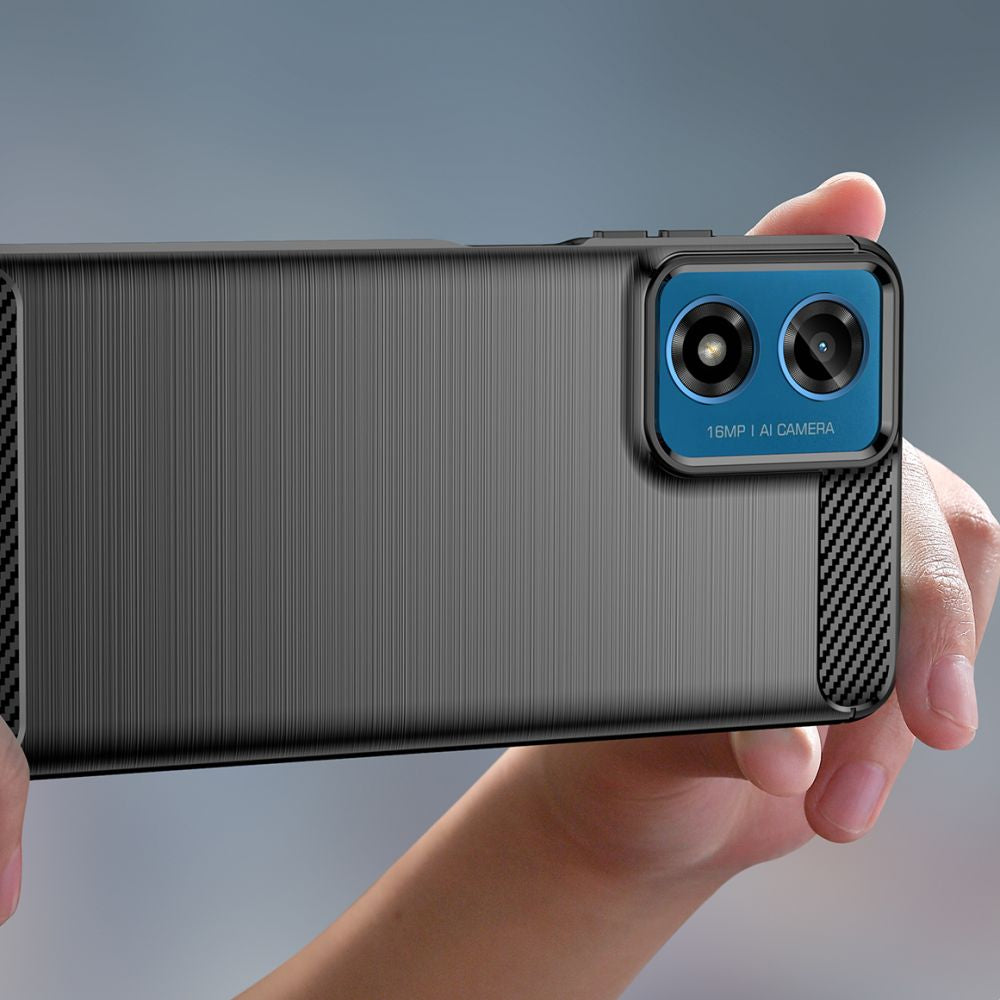 COQUE TECH-PROTECT TPUCARBON MOTOROLA MOTO G24 / G24 POWER / G04 NOIR