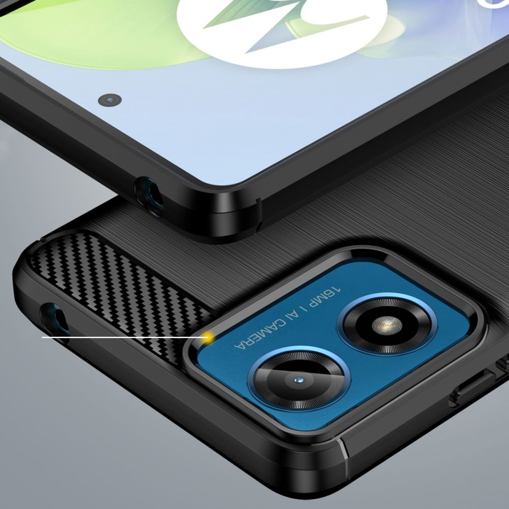 COQUE TECH-PROTECT TPUCARBON MOTOROLA MOTO G24 / G24 POWER / G04 NOIR