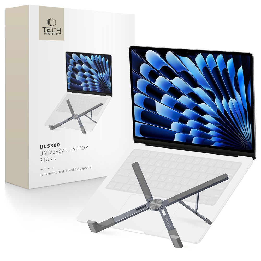 STAND UNIVERSEL POUR MACBOOK TECH-PROTECT ULS300 SUPPORT D'ORDINATEUR PORTABLE GRIS