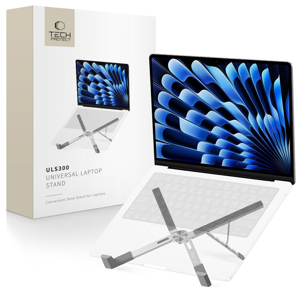 STAND UNIVERSEL POUR MACBOOK TECH-PROTECT ULS300 SUPPORT D'ORDINATEUR PORTABLE ARGENT