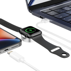 CHARGEUR POUR APPLE WATCH TECH-PROTECT ULTRABOOST 2EN1 CÂBLE DE CHARGEMENT MAGNÉTIQUE & LIGHTNING 150CM BLANC