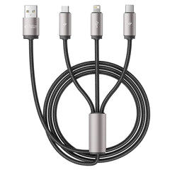 CÂBLE 3EN1TECH-PROTECT ULTRABOOST LIGHTNING & TYPE-C & MICRO-USB CÂBLE 3.5A 100CM GRIS
