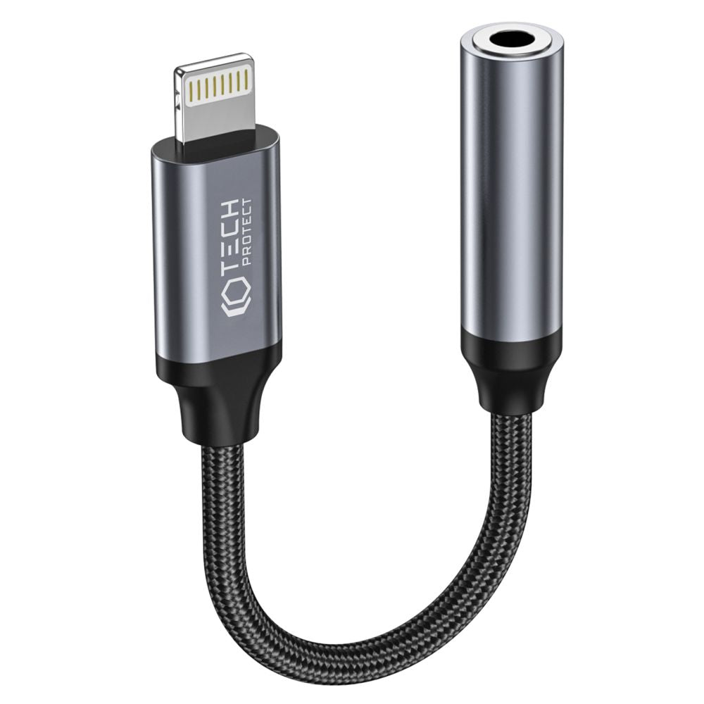 CÂBLE TECH-PROTECT ADAPTATEUR ULTRABOOST LIGHTNING VERS MINI JACK 3,5MM NOIR