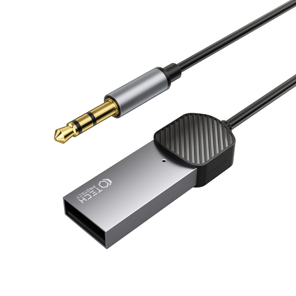 ADAPTATEUR TECH-PROTECT ULTRABOOST BLUETOOTH CÂBLE AUDIO AUX GRIS