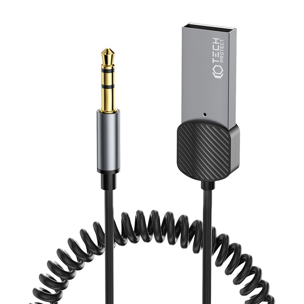 ADAPTATEUR TECH-PROTECT ULTRABOOST BLUETOOTH CÂBLE AUDIO AUX GRIS