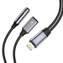 ADAPTATEUR DE CÂBLE TECH-PROTECT ULTRABOOST LIGHTNING VERS MINI JACK 3,5 MM ET LIGHTNING NOIR
