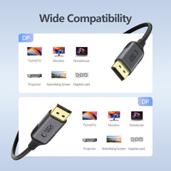 TECH-PROTECT ULTRABOOST CÂBLE DISPLAYPORT À DISPLAYPORT 1.4 4K 60HZ 200CM NOIR