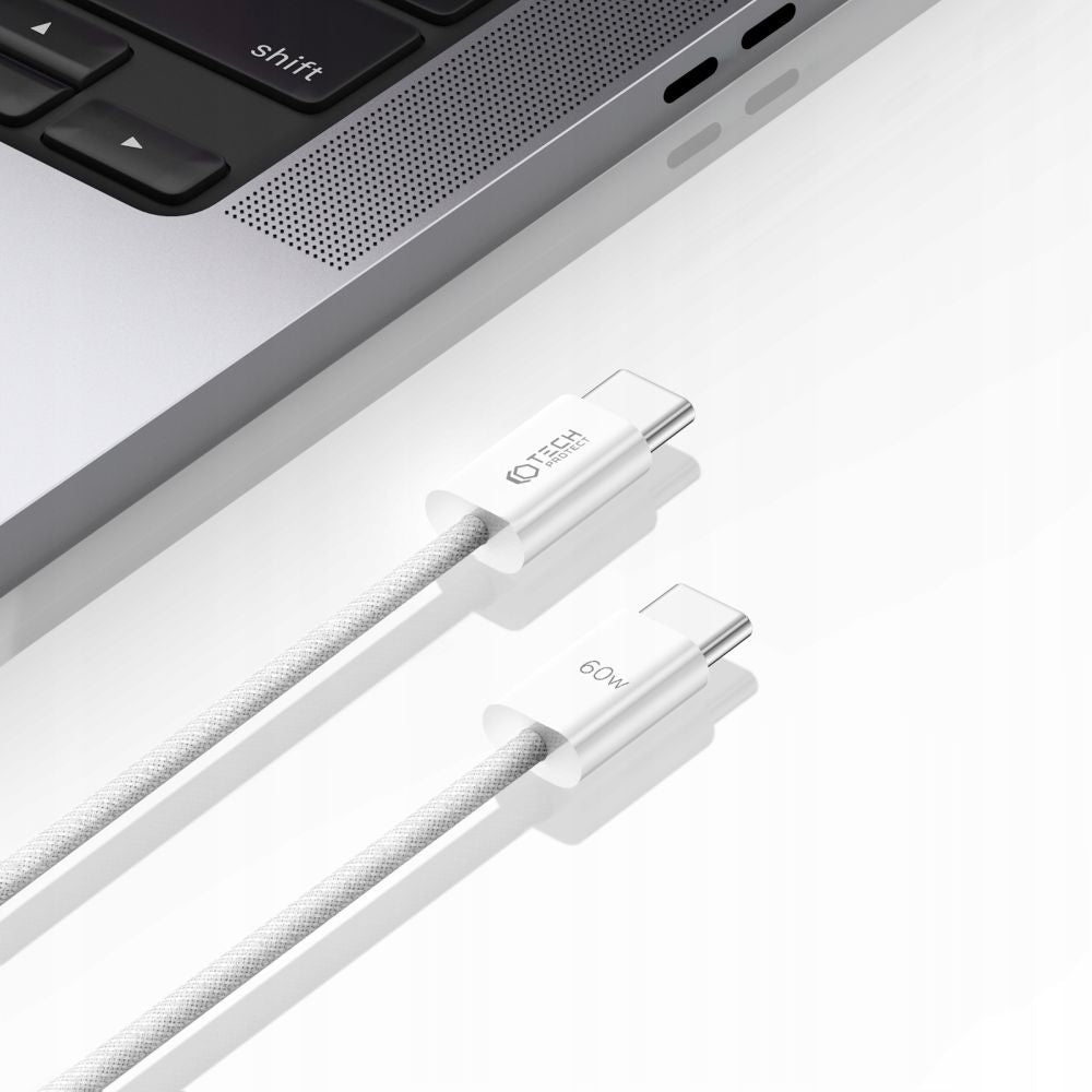 CÂBLE TECH-PROTECT ULTRABOOST CLASSIC TYPE-C CÂBLE PD60W/3A 200CM BLANC