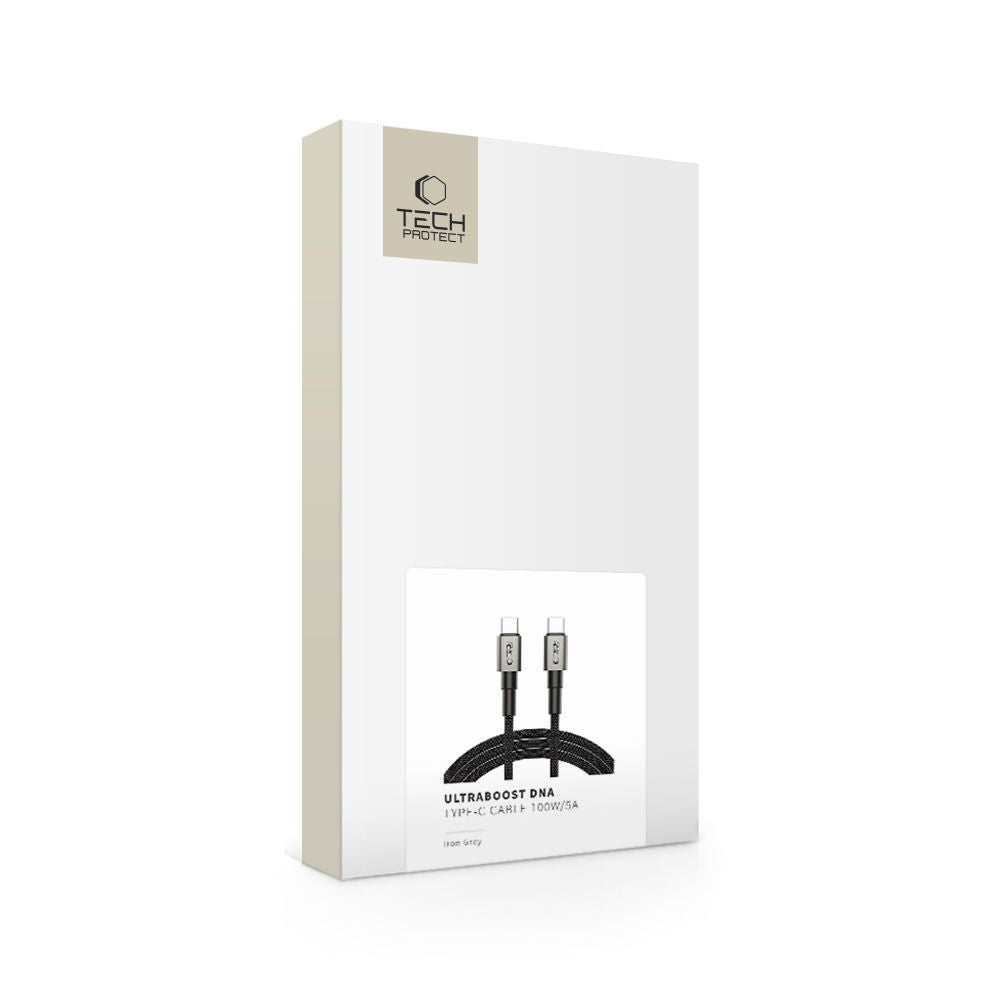 CÂBLE TECH-PROTECT ULTRABOOST DNA TYPE-C PD100W/5A 200CM GRIS FONCÉ