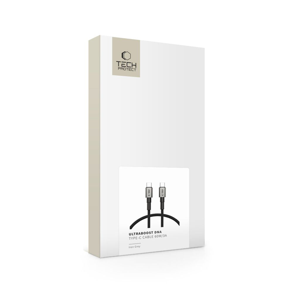 CÂBLE TECH-PROTECT ULTRABOOST DNA TYPE-C PD60W/3A 50CM GRIS FONCÉ